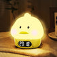 Animal Night Lights With Alarm Clock Sleeping Tapping Night Lamp