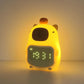Animal Night Lights With Alarm Clock Sleeping Tapping Night Lamp